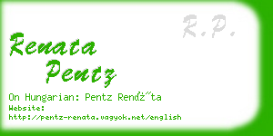 renata pentz business card